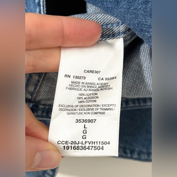 Lee Vintage Style Denim Oversized Long Line Western Boho Blazer Jacket - Picture 7 of 9